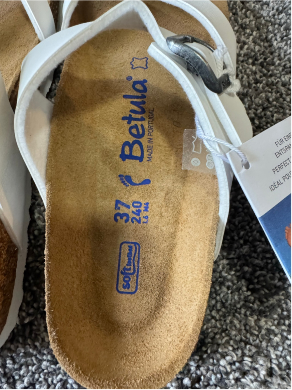 Women's Betula by Birkenstock Mia Sandals in White Size 37/6.5 NWT - Picture 11 of 13